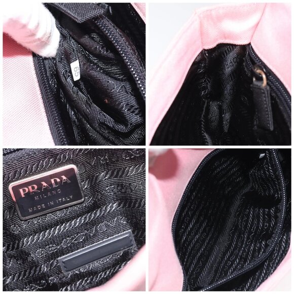 PRADA Shoulder Bag Canvas Pink Silver Auth 127866 - Picture 15 of 16